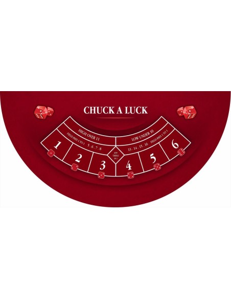 Tapis de casino chuck a luck bordeaux