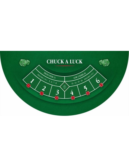 Tapis de casino chuck a luck vert foncé