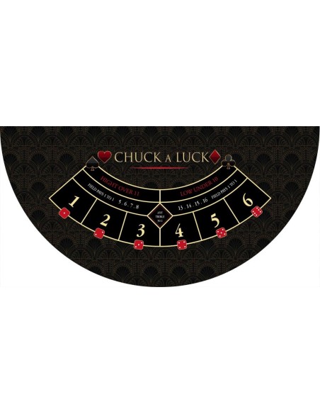 Tapis de casino chuck a luck noir VIP