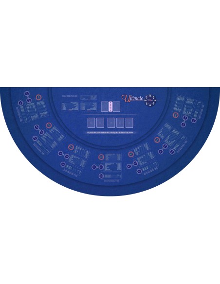 Tapis de casino Ultimate Poker bleu