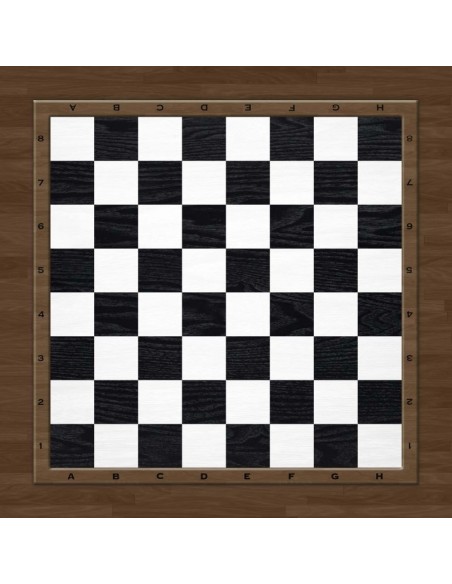 Plateau de jeux d'échecs effet bois, damier noir et blanc Plateau de jeux d'échecs effet bois, damier noir et blanc