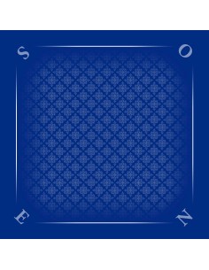 Tapis de tarot tramé bleu