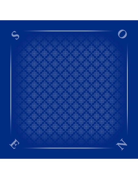 Tapis de tarot tramé bleu