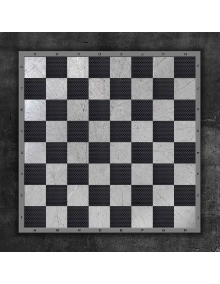 Plateau de jeux d'échecs effet métal Plateau de jeux d'échecs effet métal