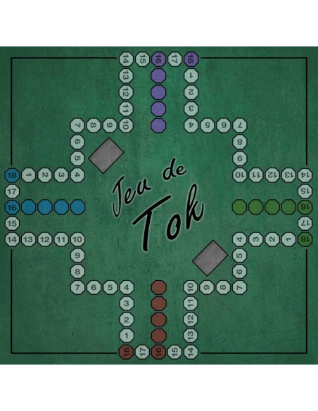 Plateau de jeux du Tock vert