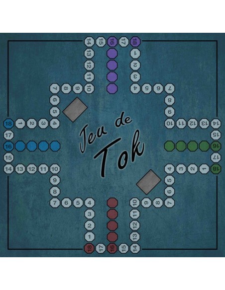 Plateau de jeux du Tock bleu